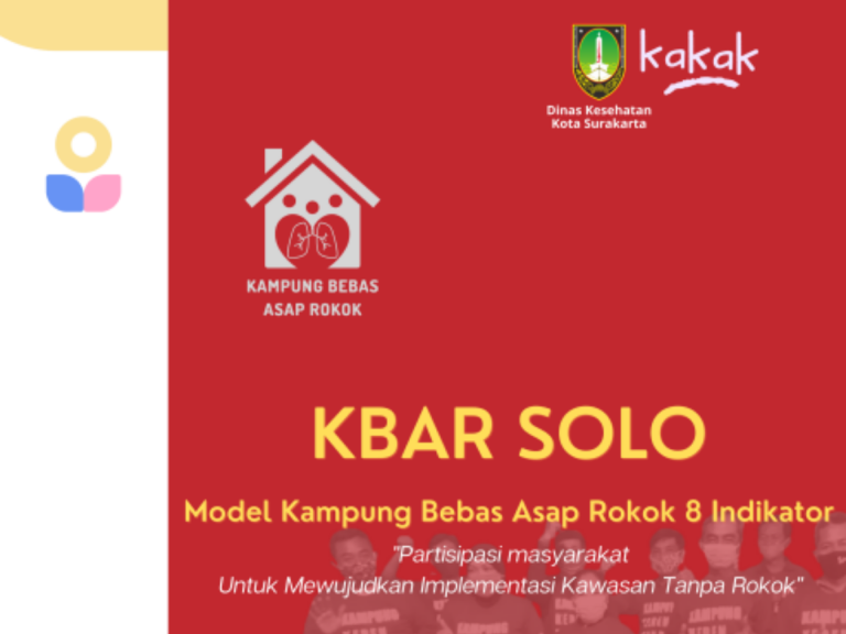 KBAR SOLO : Model Kampung Bebas Asap Rokok 8 Indikator  “Partisipasi Masyarakat untuk Mewujudkan Implementasi Kawasan Tanpa Rokok”