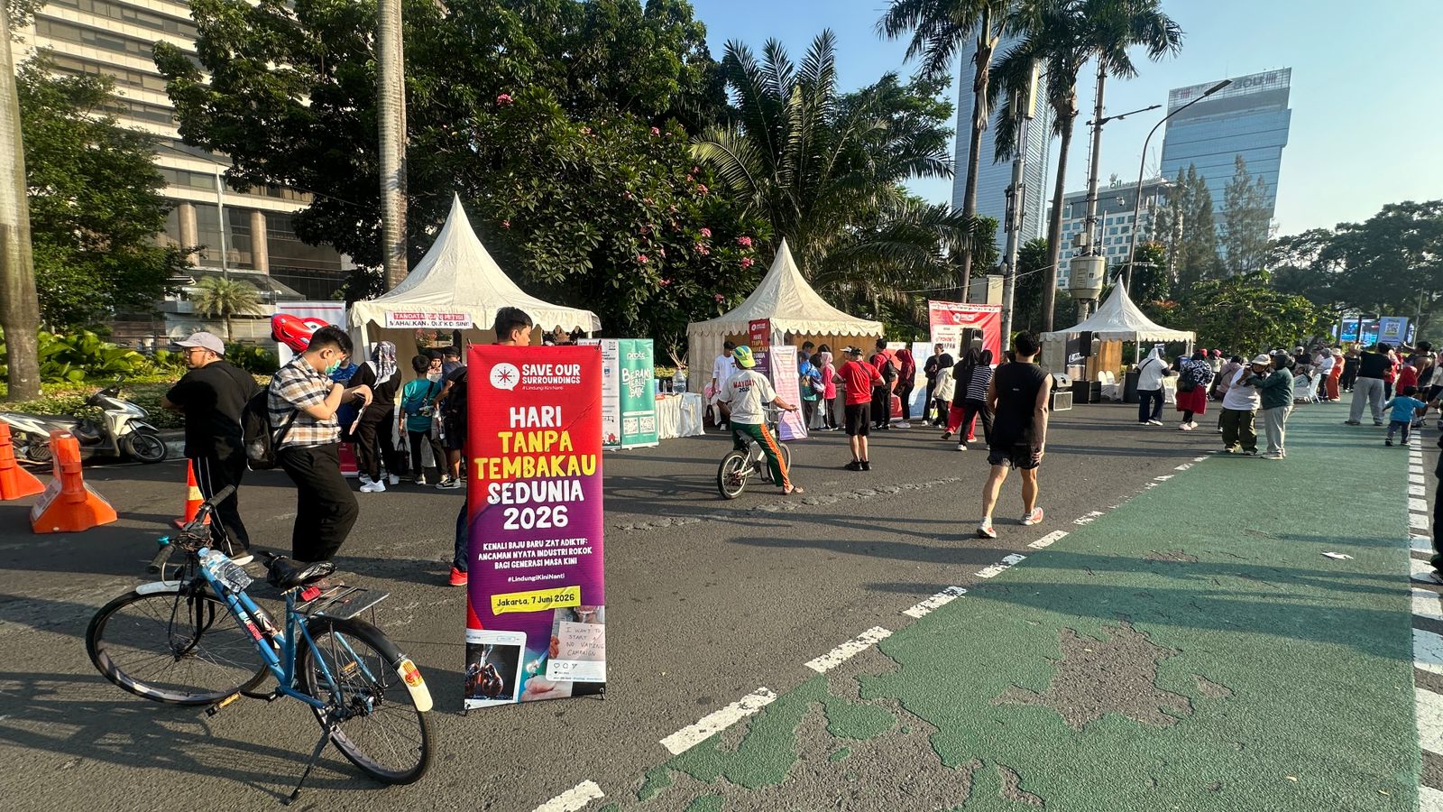 Rayakan Hari Tanpa Tembakau Sedunia 50 Organisasi Gelar Car Free Day Bersama di Jakarta